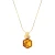 Naszyjnik pozłacany bursztynowy heksagon z cyrkonią N1093-925-Z marko