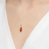 Srebrny wisiorek łezka kropelka w gładkiej oprawie Z708-925-S marko