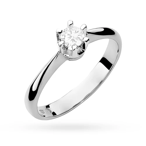 Klasyczny pierścionek zaręczynowy Lab  Diamonds 0,25ct białe złoto