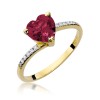 Pierścionek żółte złoto rubin 1,70ct i brylanty 0,06ct W050-585-R1.70 MARKO