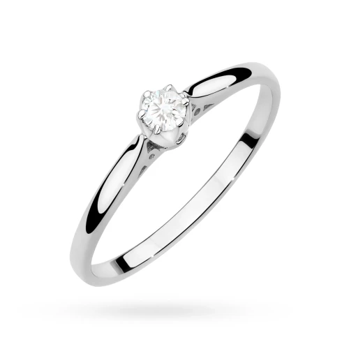 Pierścionek zaręczynowy z białego złota diament 0,10ct Klasyka W0672.B3.DIW.01 marko