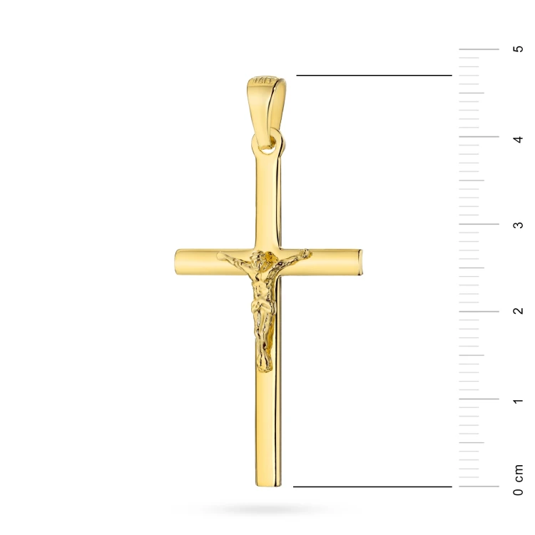 Srebrny pozłacany krzyżyk z Jezusem próba 925 D302-925-Z marko