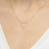 Srebrny pozłacany naszyjnik serce łańcuszek paperclip Jeso N1100-925-Z marko