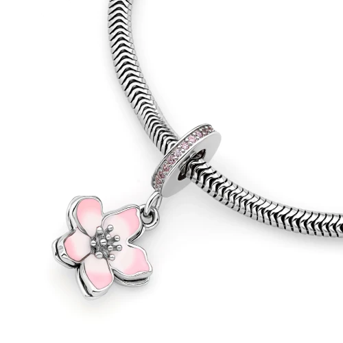 Srebrna zawieszka kolorowy kwiatek Charms Z478-925-S marko