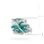 Srebrna zawieszka zielone liście monstery emalia Charms Z484-925-S marko