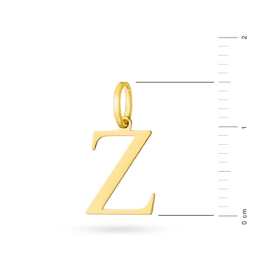 Złota zawieszka wisiorek literka Z  Imiona