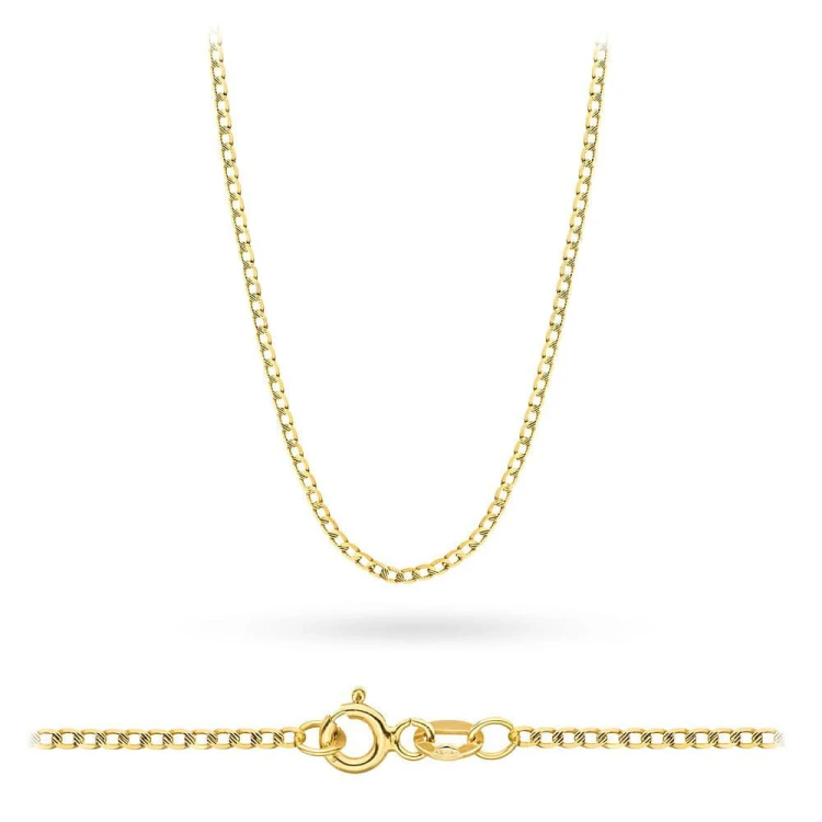 Złoty łańcuszek pancerka diamentowana L-GW-009-585 marko