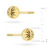 Złote kolczyki diamentowane kulki 4mm zakręcany sztyft Jeso pr.585 K1883-585-4 marko