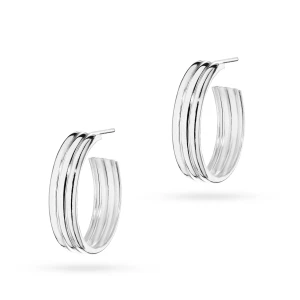 Srebrne kolczyki koła na sztyft Supreni 