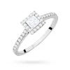 Zaręczynowy pierścionek z białego złota kwadratowy diament Princessa 0,30ct i brylanty Generacja W0591.B3.DIW.01 marko