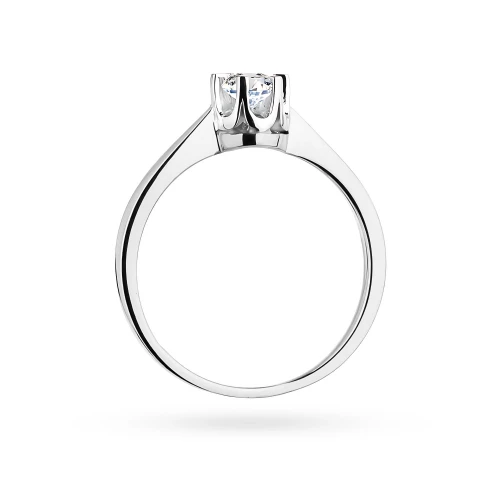 Pierścionek zaręczynowy klasyczny 0,25ct  z białego złota Lab Diamonds