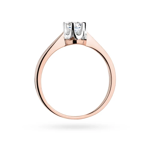 Pierścionek zaręczynowy klasyczny 0,25ct  z różowego złota Lab Diamonds