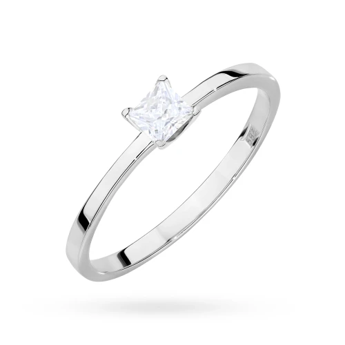 Pierścionek zaręczynowy z kwadratowym kamieniem 0,30ct z białego złota Lab Diamonds W0587.B3.LDW.01 marko
