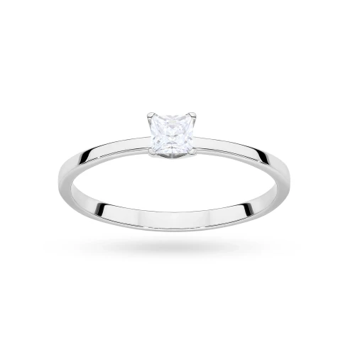 Pierścionek zaręczynowy z kwadratowym kamieniem 0,30ct z białego złota Lab Diamonds W0587.B3.LDW.01 marko