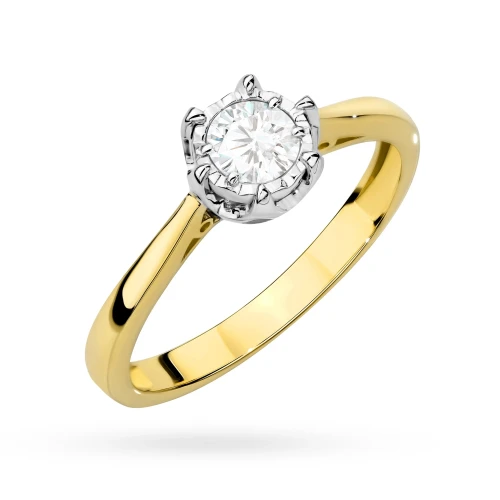 Pierścionek zaręczynowy klasyczny 0,30ct z żółtego złota Lab Diamonds W0605.Z3.LDW.02 marko