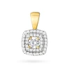 Złota kwadratowa zawieszka z diamentami laboratoryjnymi Lab Diamonds Z0506.Z3.LDW.01 marko