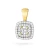 Złota kwadratowa zawieszka z diamentami laboratoryjnymi Lab Diamonds Z0506.Z3.LDW.01 marko