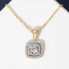 Złota kwadratowa zawieszka z diamentami laboratoryjnymi Lab Diamonds Z0506.Z3.LDW.01 marko