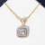 Złota kwadratowa zawieszka z diamentami laboratoryjnymi Lab Diamonds Z0506.Z3.LDW.01 marko