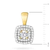 Złota kwadratowa zawieszka z diamentami laboratoryjnymi Lab Diamonds Z0506.Z3.LDW.01 marko
