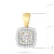 Złota kwadratowa zawieszka z diamentami laboratoryjnymi Lab Diamonds Z0506.Z3.LDW.01 marko