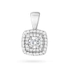 Białe złoto kwadratowa zawieszka z diamentami laboratoryjnymi Lab Diamonds  Z0506.B3.LDW.01 marko
