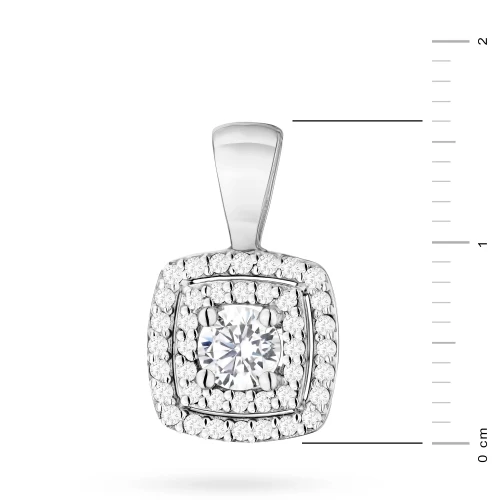 Białe złoto kwadratowa zawieszka z diamentami laboratoryjnymi Lab Diamonds  Z0506.B3.LDW.01 marko