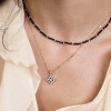 Złoty naszyjnik choker czarne koraliki złote kulki Kleur N412-585 marko