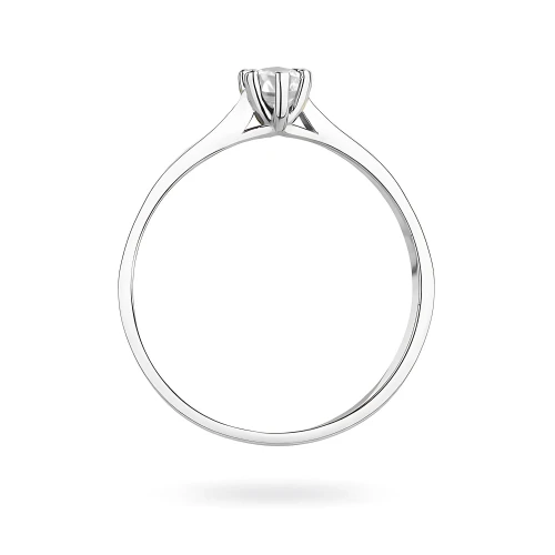 Klasyczny pierścionek zaręczynowy  z diamentem laboratoryjnym 0,15ct białe złoto Lab Diamonds
