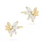Złote kolczyki markiza kwiatek z białymi cyrkoniami Kleur K1503-333-B marko