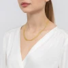 Srebrny pozłacany naszyjnik wielowarstwowy łańcuszek Virino N1106-925-Z marko