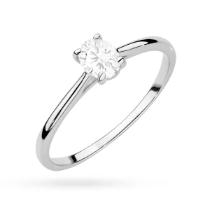 Pierścionek zaręczynowy z owalnym  kamieniem 0,30ct z białego złota Lab Diamonds