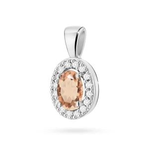 Zawieszka markiza z Morganitem 0,40ct  białe złoto