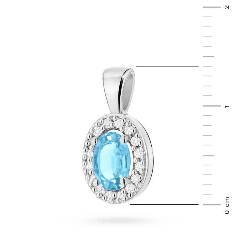Zawieszka markiza z Topazem 0,50ct białe złoto Z0574.B3.TOB.01 marko