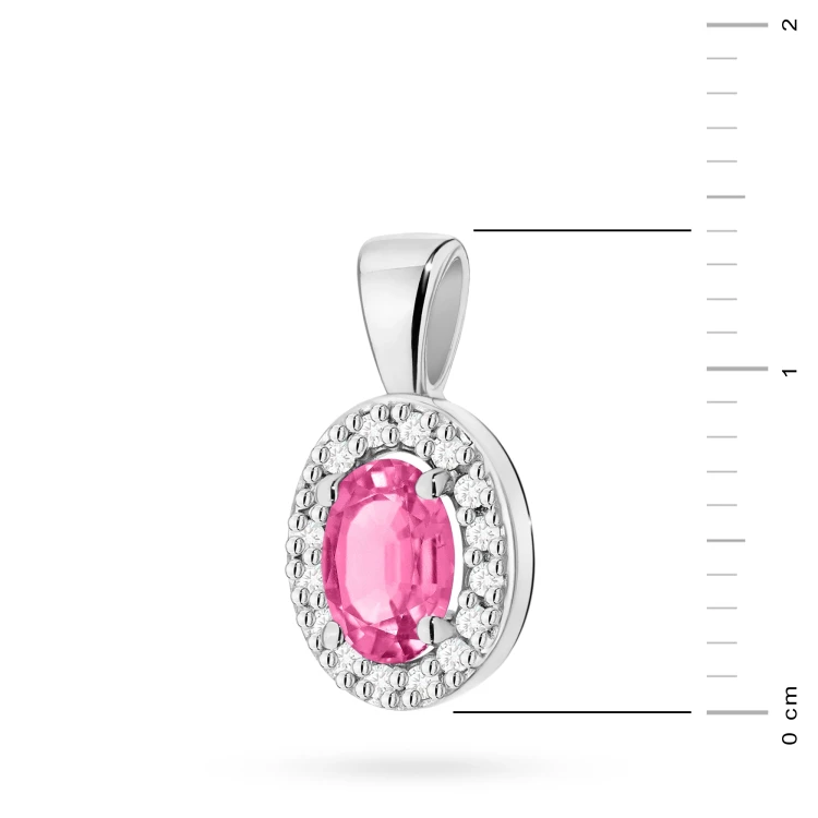 Zawieszka markiza z Topazem Różowym 0,50ct białe złoto Z0574.B3.TOP.01 marko