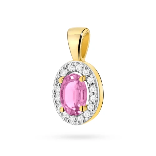 Zawieszka markiza z Szafir Różowyem 0,45ct żółte złoto Z0574.Z3.SAP.01 marko