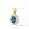 Zawieszka markiza z Topazem London Blue 0,50ct żółte złoto Z0574.Z3.TOL.01 marko