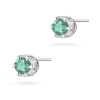 Klasyczne złote kolczyki ze szmaragdem 2 x 0,15ct białe złoto K0032.B3.EMG.03 marko