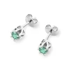 Klasyczne złote kolczyki ze szmaragdem 2 x 0,15ct białe złoto K0032.B3.EMG.03 marko