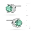 Klasyczne złote kolczyki ze szmaragdem 2 x 0,15ct białe złoto K0032.B3.EMG.03 marko