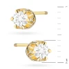 Klasyczne złote kolczyki z diamentami 2 x 0,12ct żółte złoto sztyft zakręcany labret K0032.Z3.DIW.09 marko