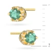 Klasyczne złote kolczyki ze szmaragdem 2 x 0,15ct żółte złoto K0032.Z3.EMG.03 marko