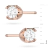 Klasyczne złote kolczyki z diamentami 2 x 0,10ct różowe złoto sztyft zakręcany labret K0034.R3.DIW.05 marko