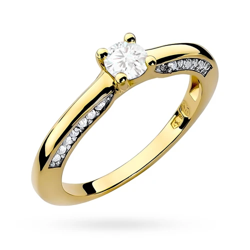 Złoty pierścionek zaręczynowy Lab Diamonds kamień centralny 0,30ct W0009.Z3.LDW.01 marko