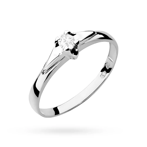 Zaręczynowy pierścionek białe złoto brylant 0,12ct Klasyka W0088.B3.DIW.05 marko