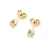 Złote kolczyki z brylantami 0,16ct basic klasyczne