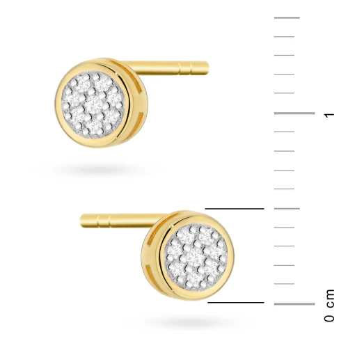 Złote kolczyki z brylantami 0,09ct