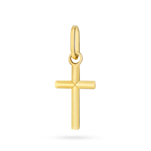 Złota zawieszka minimalistyczny krzyżyk D126-333 marko