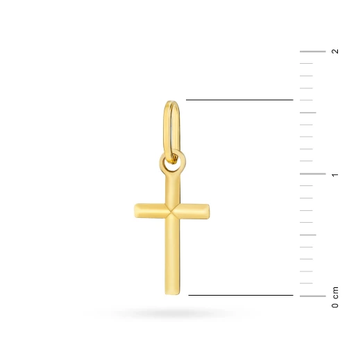 Złota zawieszka minimalistyczny krzyżyk D126-333 marko