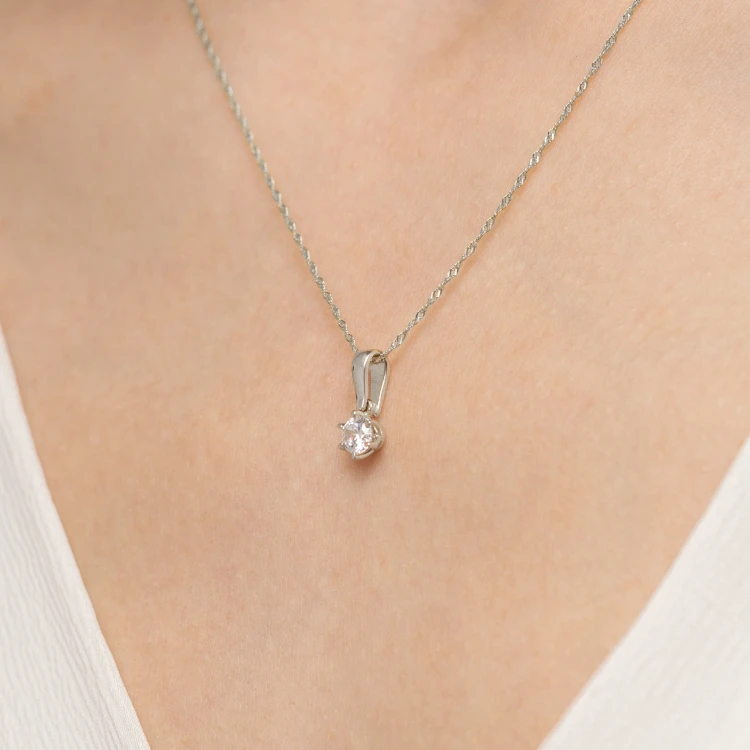 Klasyczna zawieszka z białego złota z diamentem laboratoryjnym 0,30ct Lab Diamonds Z0575.B3.LDW.01 marko